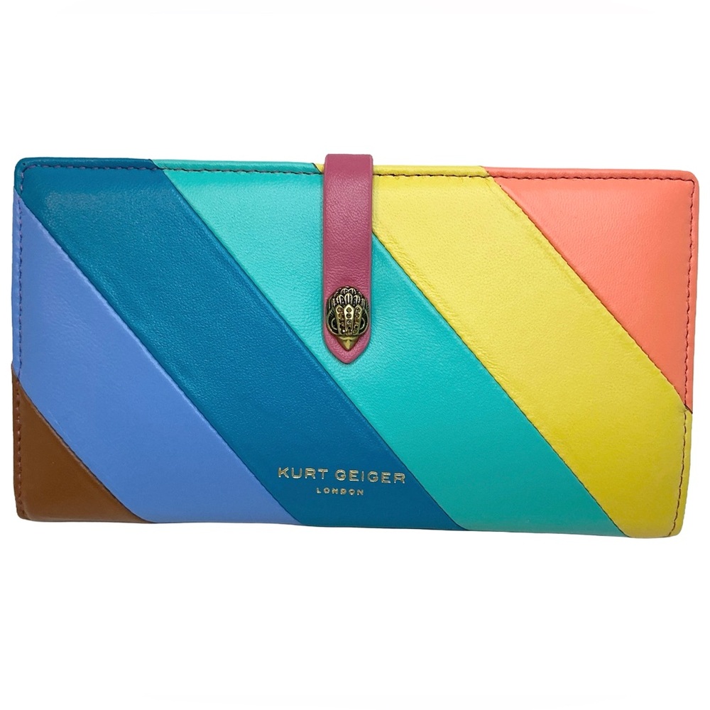 Kurt Geiger London Rainbow Leather Wallet — NWOT